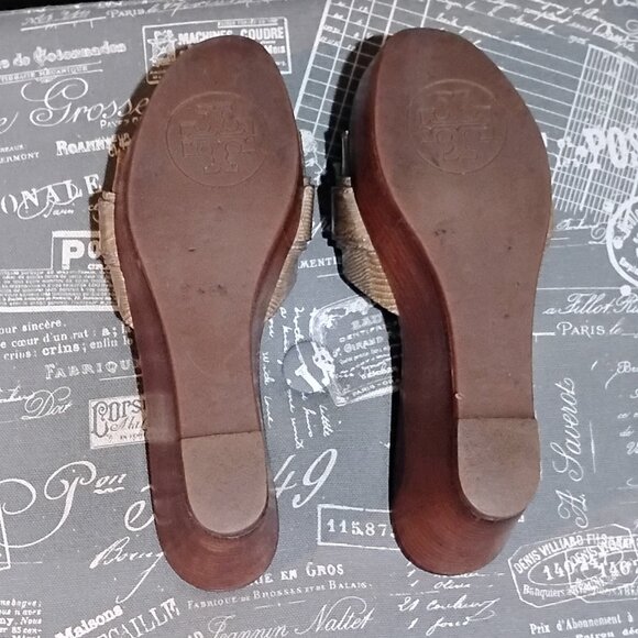 Women's Tory Burch Wedge Sandals - Picture 5 of 5